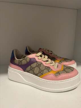 Gucci GG Woman Sneaker ‘Beige Multi Monogram’ 7US